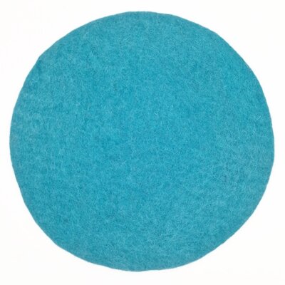 Felted Seat Cushion round, Peacock Turquoise (71)