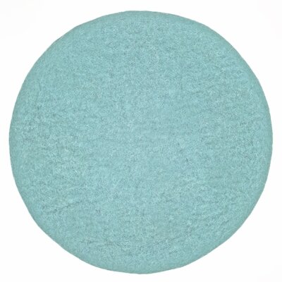 Felted Seat Cushion round, Aquamarine Blue (72)
