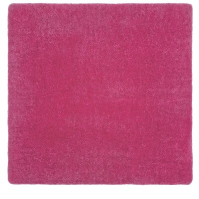 Felted Cushion square, fuchsia pink