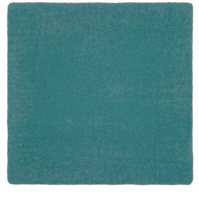 Felted Cushion square, dark petrol