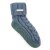 Wollsocken Zopf-Kontrastsohle
